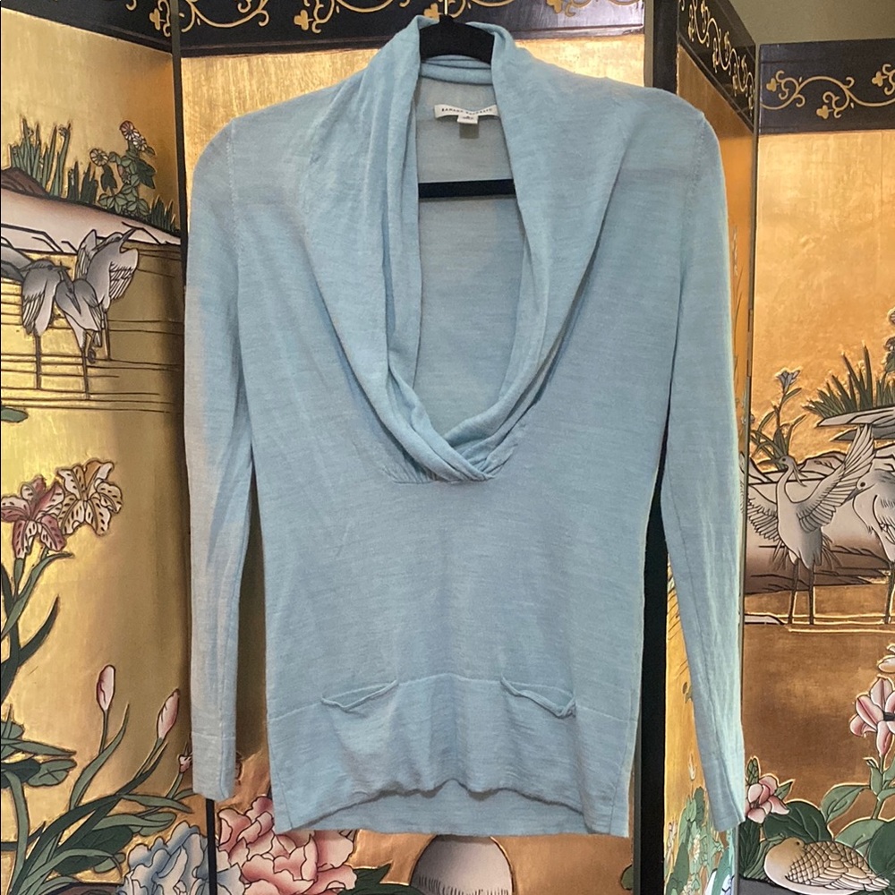 Banana Republic Light Blue Cowl Neck Sweater